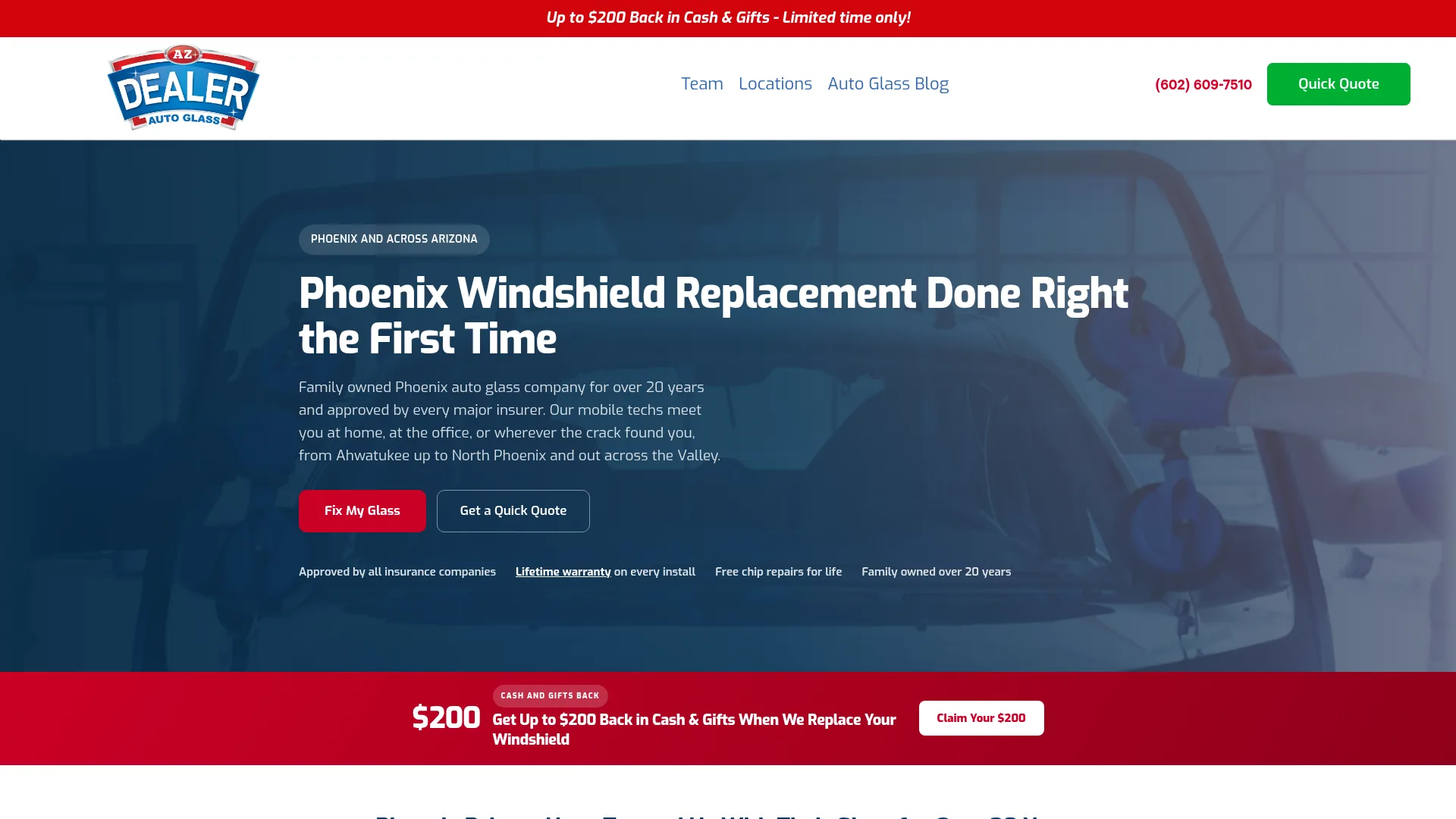 A tiny chip, a 110 degree afternoon, and one blast of cold air can end a windshield. Here are the Phoenix shops that fix it right.