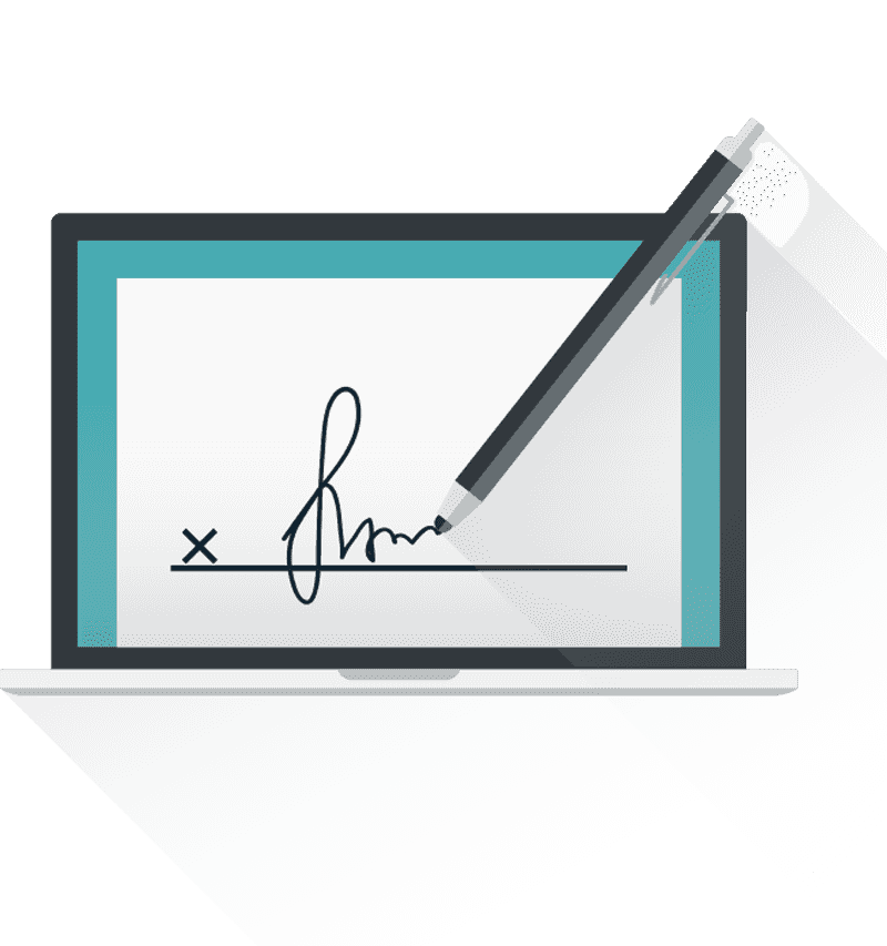 Capturing a customer digital signature on a work order